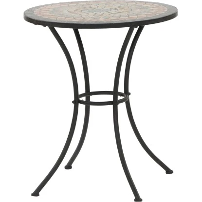 Siena Garden Bistrotisch Prato Eisen Ø 60 Cm X 71 Cm Schwarz Mosaik