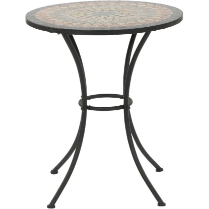 Siena Garden Bistrotisch Prato Eisen Ø 60 Cm X 71 Cm Schwarz Mosaik – Bild 2