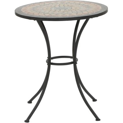 Siena Garden Bistrotisch Prato Eisen Ø 60 Cm X 71 Cm Schwarz Mosaik – Bild 3
