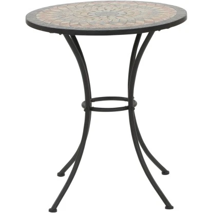 Siena Garden Bistrotisch Prato Eisen Ø 60 Cm X 71 Cm Schwarz Mosaik – Bild 4