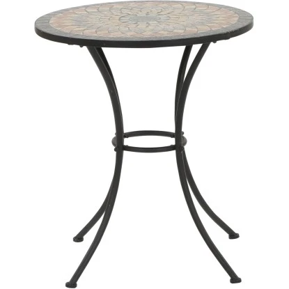 Siena Garden Bistrotisch Prato Eisen Ø 60 Cm X 71 Cm Schwarz Mosaik – Bild 6