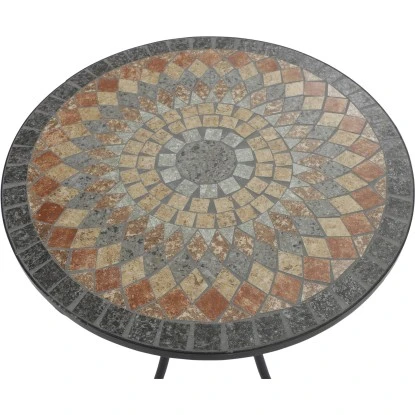Siena Garden Bistrotisch Prato Eisen Ø 60 Cm X 71 Cm Schwarz Mosaik – Bild 8