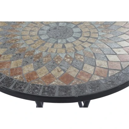 Siena Garden Bistrotisch Prato Eisen Ø 60 Cm X 71 Cm Schwarz Mosaik – Bild 9