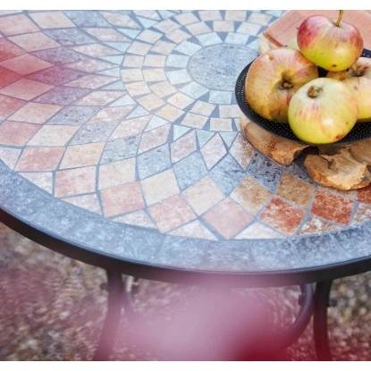 Siena Garden Bistrotisch Prato Eisen Ø 60 Cm X 71 Cm Schwarz Mosaik – Bild 13
