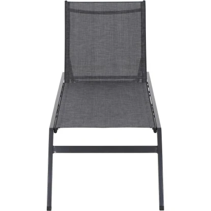 Siena Garden Rollliege Mirena 210 Cm X 65 Cm X 42,5 Cm Silber-Schwarz – Bild 2