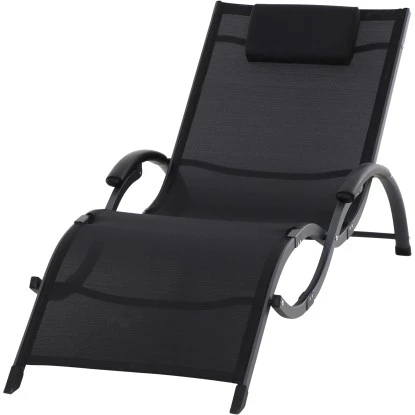 Siena Garden Sonnenliege Tropez 210 Cm X 65 Cm X 42,5 Cm Anthrazit