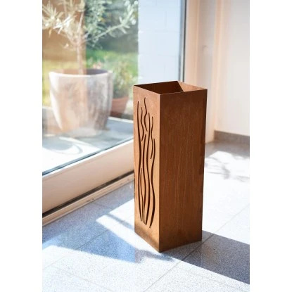 Gartenfreude FeuersäuleDesign Wellen Edelrost 16 X 16 X 50 Cm – Bild 3