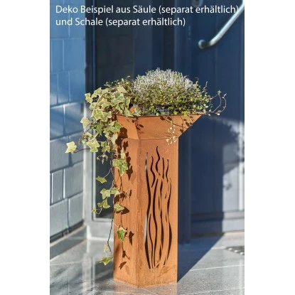 Gartenfreude FeuersäuleDesign Wellen Edelrost 16 X 16 X 50 Cm – Bild 8