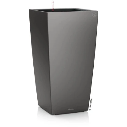 Lechuza Pflanzgefäß Cubico Premium 22 Anthrazit Metallic 22 Cm X 22 Cm