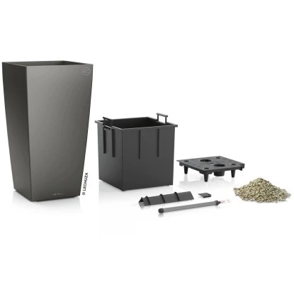 Lechuza Pflanzgefäß Cubico Premium 22 Anthrazit Metallic 22 Cm X 22 Cm – Bild 2