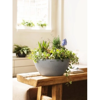 Lechuza Pflanzgefäß Cubeto Stone 30 Steingrau Ø 30 Cm – Bild 3