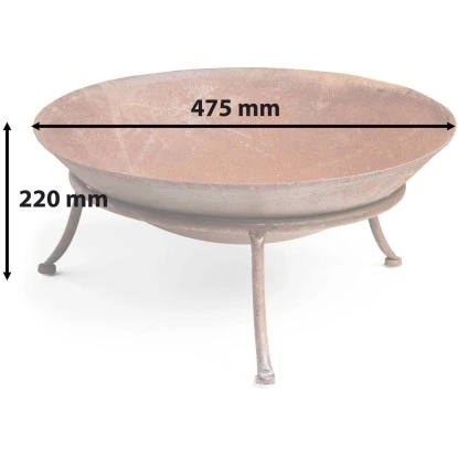 Gartenfreude Design Feuerschale Ø 47 Cm Rostrot – Bild 7