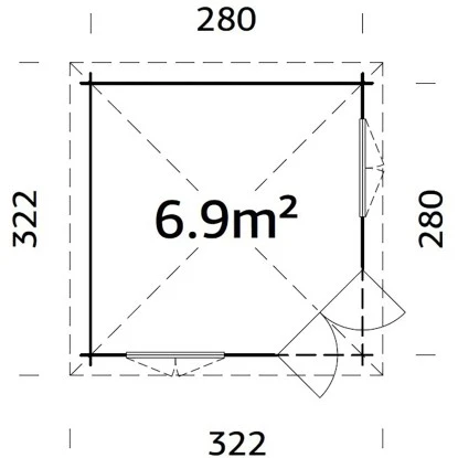 Palmako Holz-Pavillon Melanie Grau Tauchgrundiert BxT: 280 Cm X 280 Cm – Bild 3
