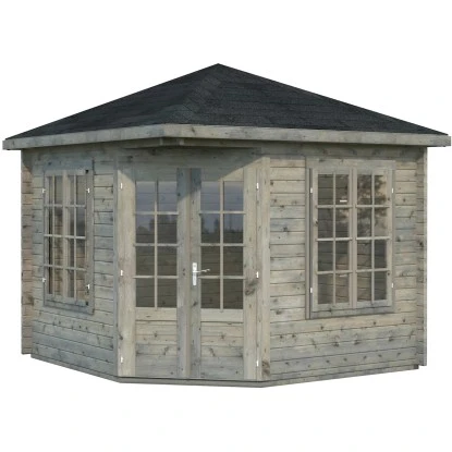 Palmako Holz-Pavillon Melanie Grau Tauchgrundiert BxT: 280 Cm X 280 Cm