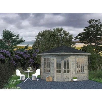 Palmako Holz-Pavillon Melanie Grau Tauchgrundiert BxT: 280 Cm X 280 Cm – Bild 2