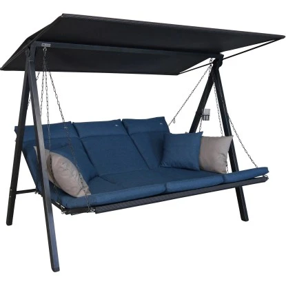 Angerer Hollywoodschaukel 3-Sitzer Lounge Smart Denim