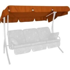Sonnendach Für Hollywoodschaukel 145 X 210 Cm Terracotta
