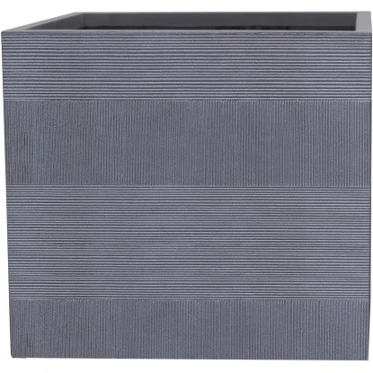 Pflanzkübel Varying Stripes Fibre-Clay 40 Cm X 40 Cm X 37 Cm Anthrazit