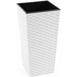 Siena Garden Pflanzgefäß Modern Paris Weiß 40x40x75,3 Cm