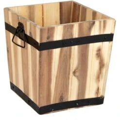 M Collections Pflanzkasten Acacia Barrel 43 Cm X 43 Cm Natur FSC®