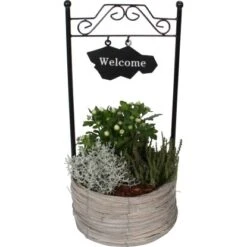 Herbst-Arrangement Im Korb-Gefäß Ø Ca. 23 Cm