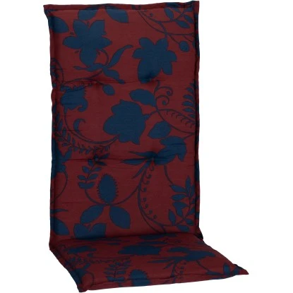 Beo Hochlehner Auflage Barcelona Blütenranke Dunkel Blau Auf Bordeaux