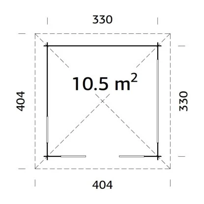 Palmako Holz-Pavillon Julie Grau Imprägniert 330 Cm X 330 Cm Inkl. Fußboden – Bild 2