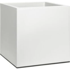 Elho Pflanztopf Vivo Matt Mit Rollen 39 Cm X 39 Cm X 41 Cm Weiß