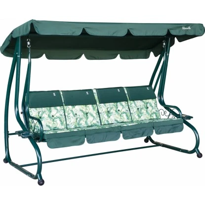 Sorrento Hollywoodschaukel Palm Grün Mit Liegefunktion
