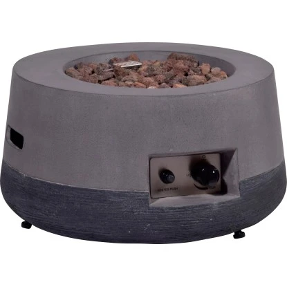 Dobar Outdoor-Feuerschale Mit Gasflamme Calido Ø 60 Cm Grau