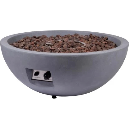 Dobar Outdoor-Feuerschale Mit Gasflamme Lunar Ø 90 Cm Grau – Bild 2