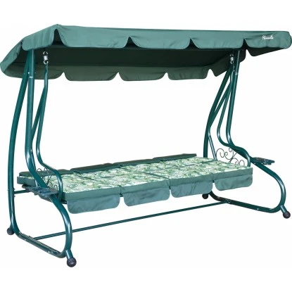Sorrento Hollywoodschaukel Palm Grün Mit Liegefunktion – Bild 2